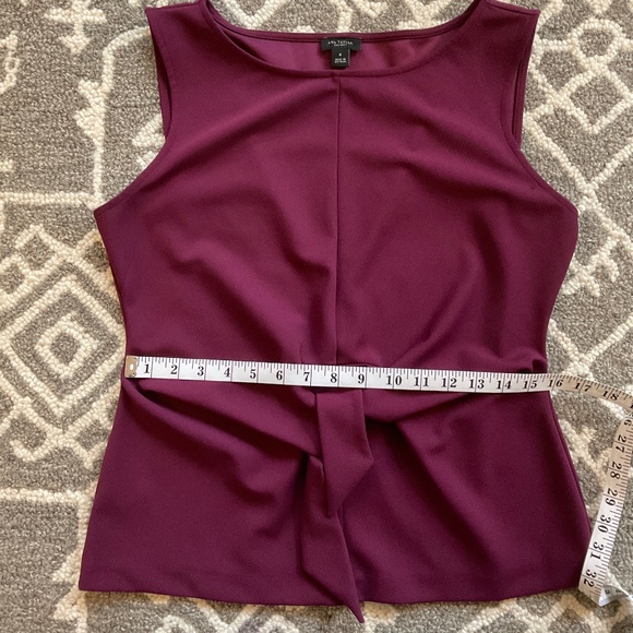 ANN TAYLOR blouse deep pink maroon . Size M. - Picture 7 of 9